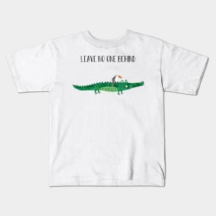 Cute Crocodile with Tucan Kids T-Shirt